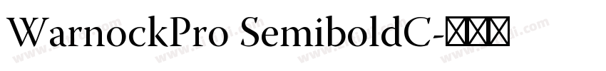 WarnockPro SemiboldC字体转换